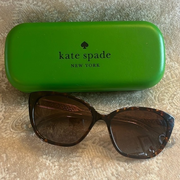 Brand New Kate Spade Philippa Cat Eye Tortoise Polarized Sunglasses Brown Lens - Picture 16 of 16